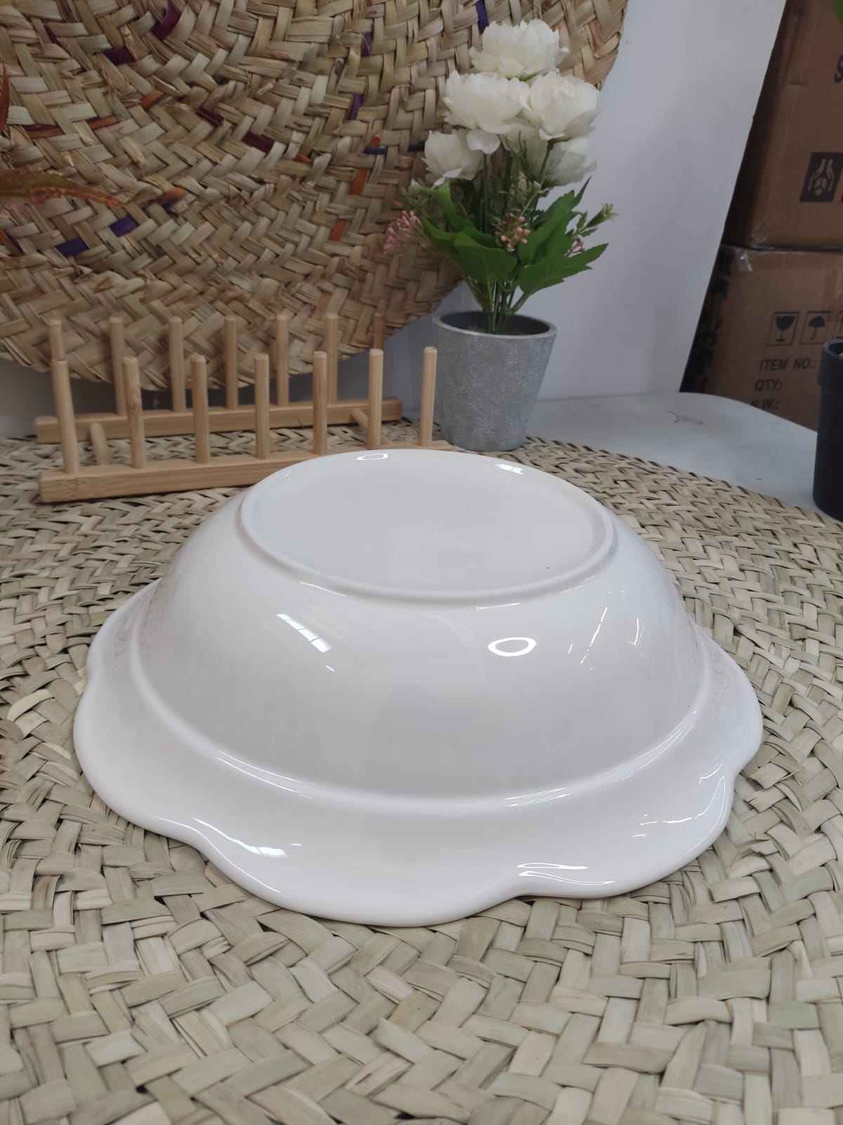 Spacious Ceramic Serving Dish Bowl styl2 - Diqqawi Plates