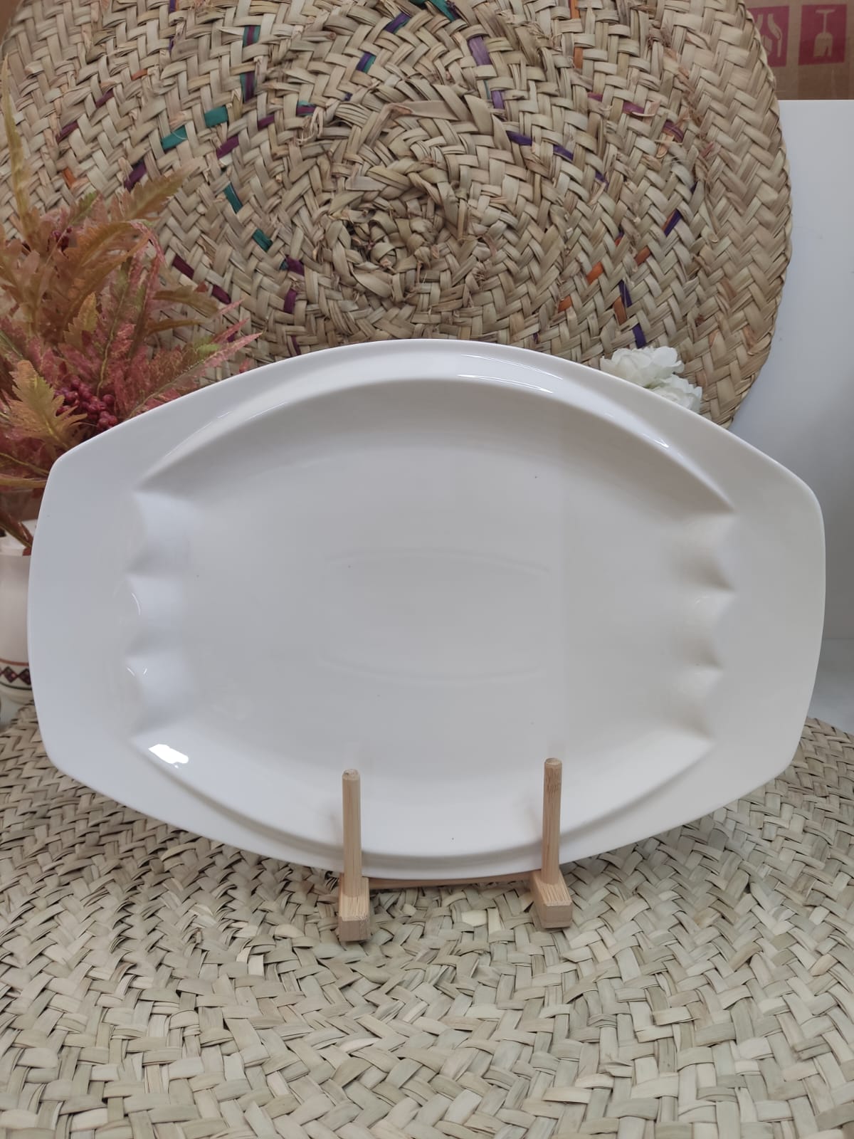 Luxury Large Porcelain Serving Tray 40cm - Diqqawi Plates