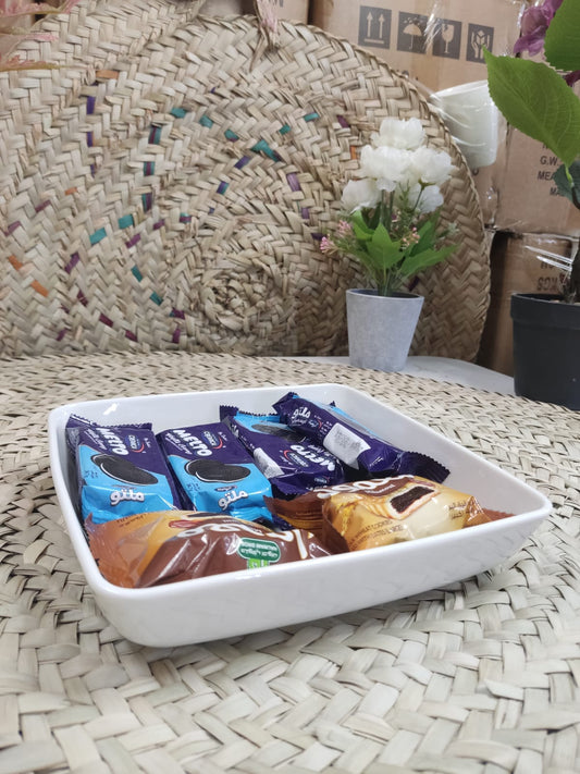 Catering square ceramic dinner plate20cm - Diqqawi Plates