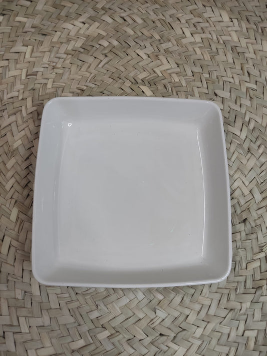 Catering square ceramic dinner plate20cm - Diqqawi Plates