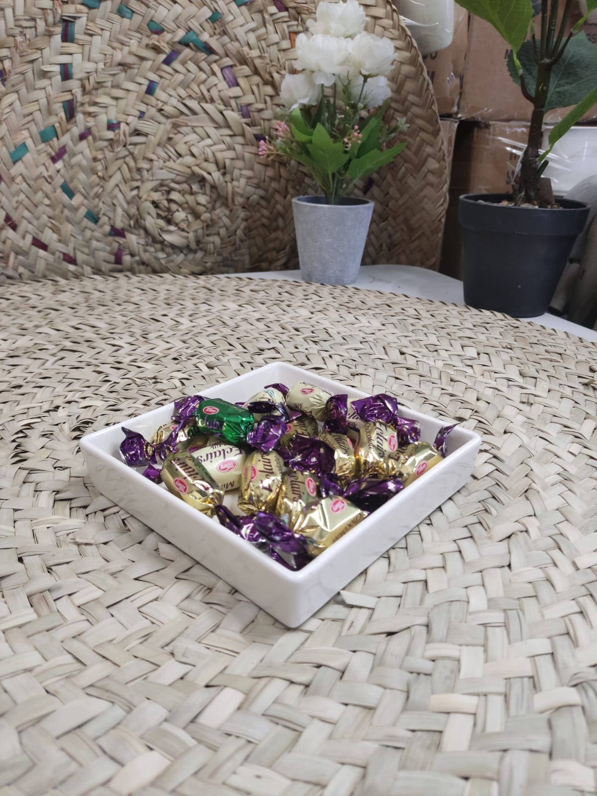 Small Square Porcelain Serving Plate - Diqqawi Plates