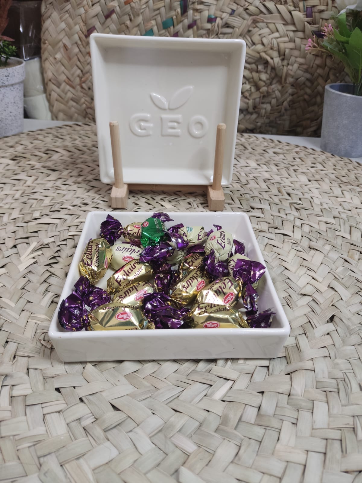 Small Square Porcelain Serving Plate - Diqqawi Plates