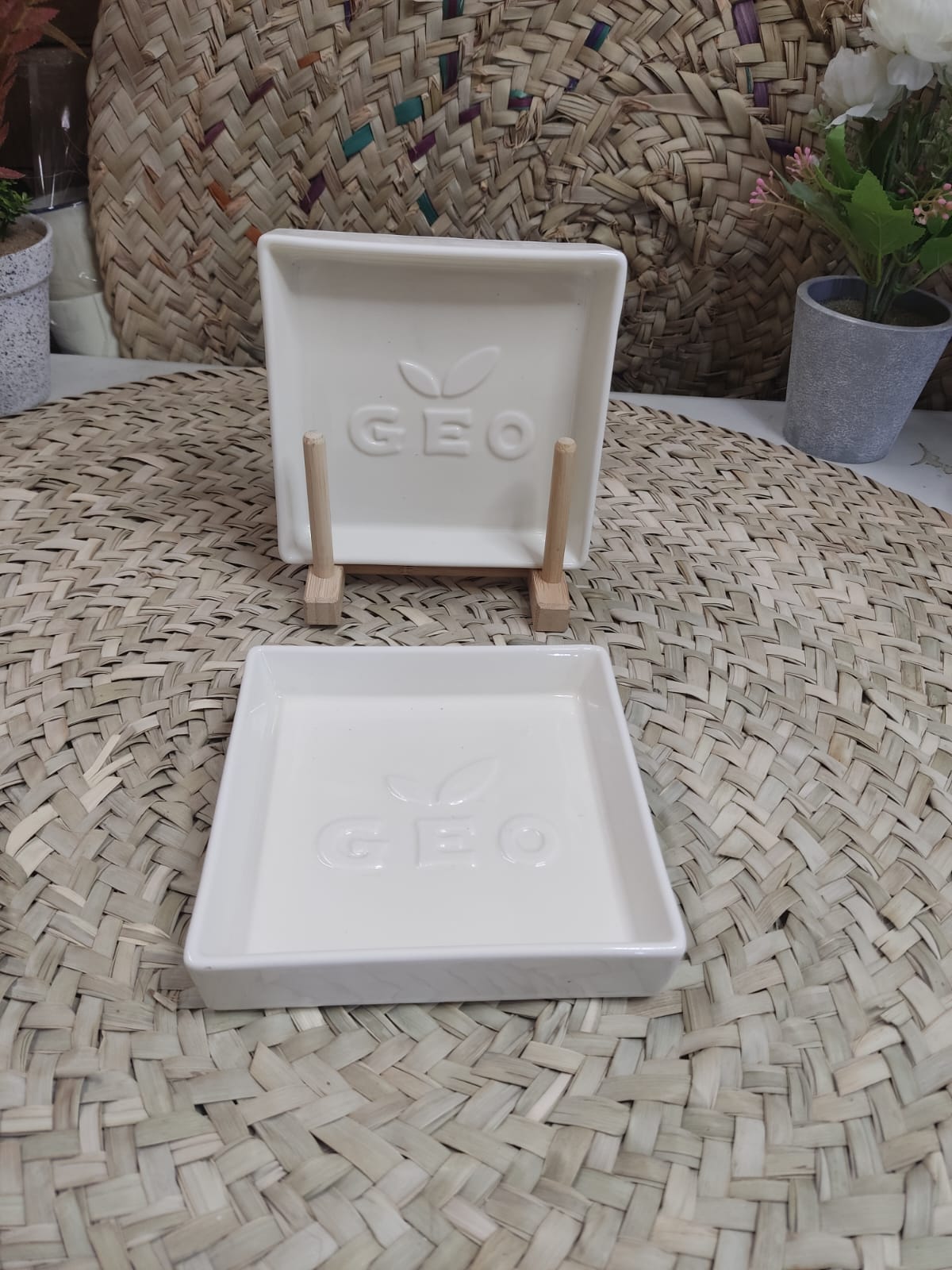 Small Square Porcelain Serving Plate - Diqqawi Plates