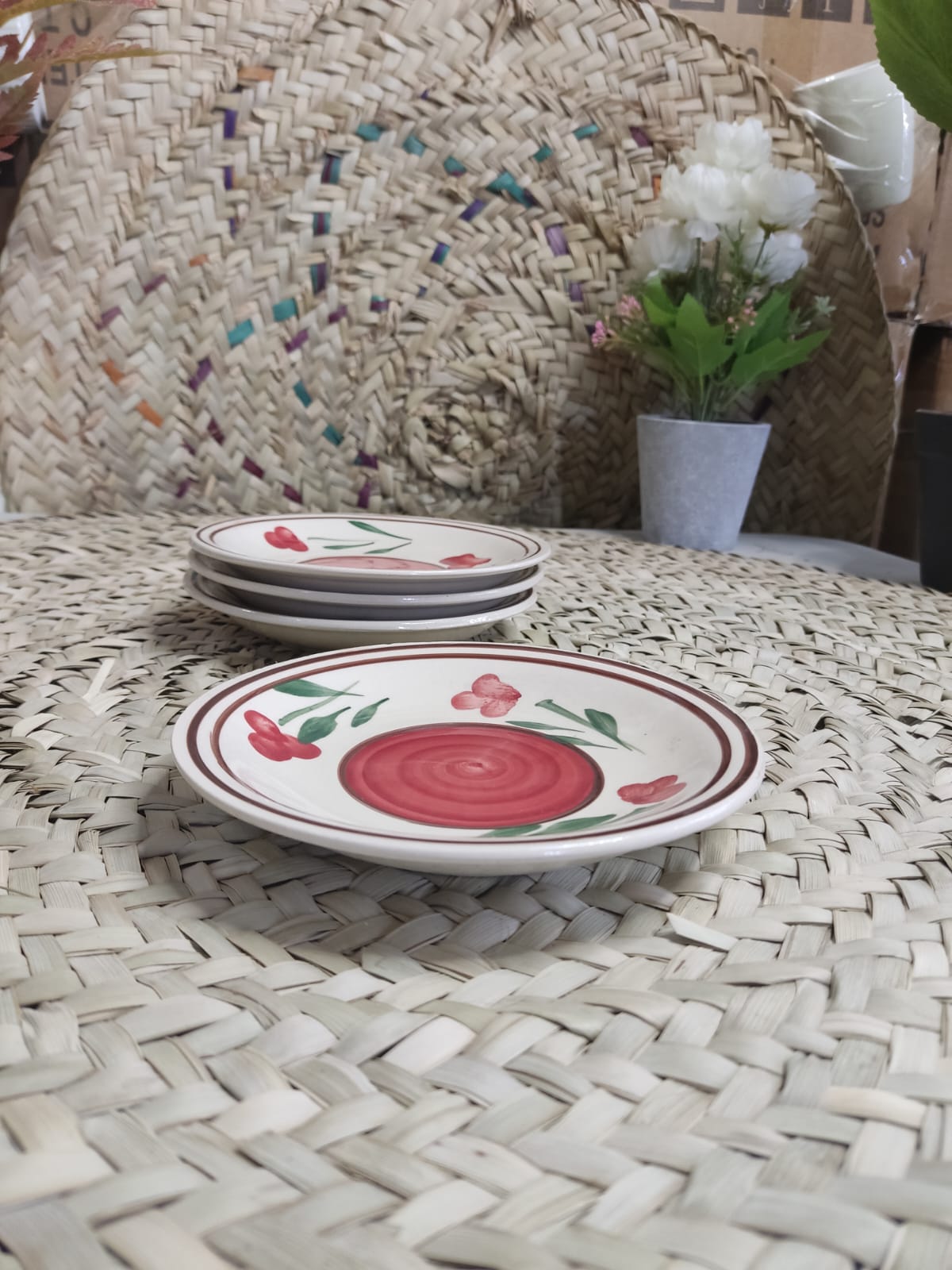 small printed porcelain dessert plate 15 cm - Diqqawi Plates