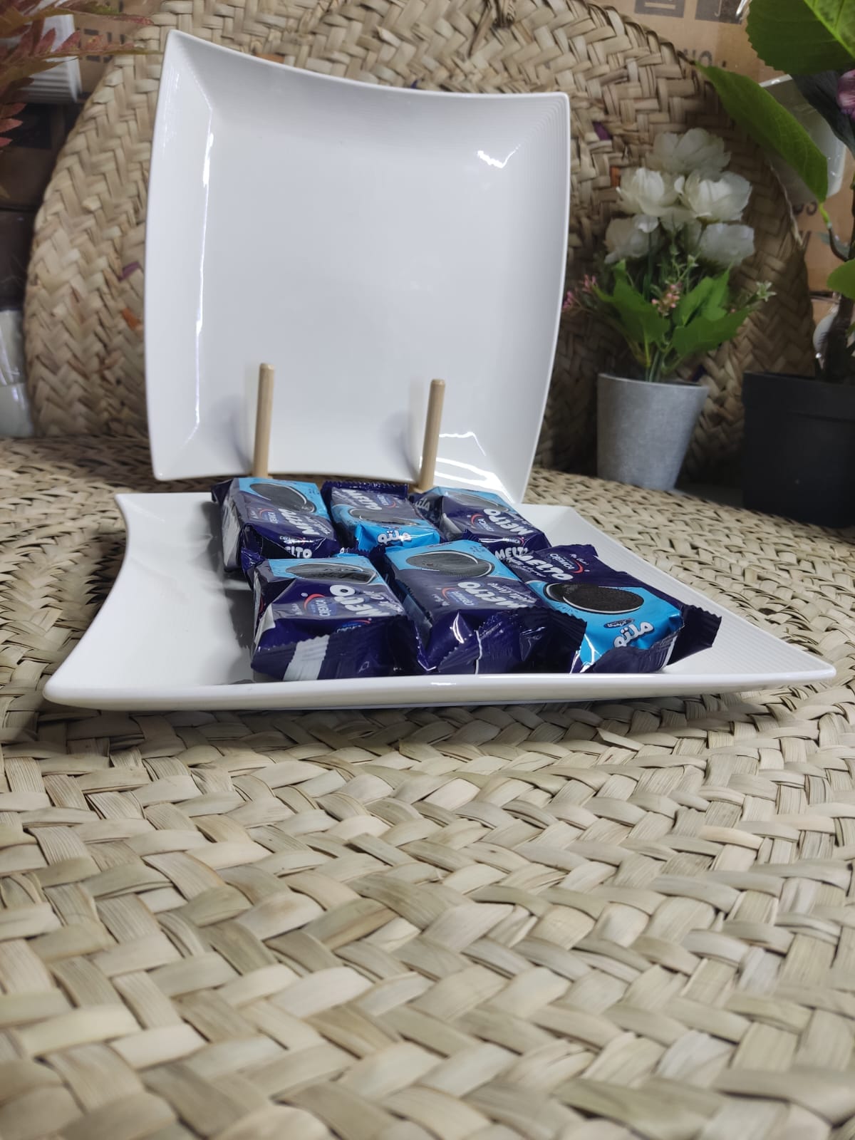 Luxury Porcelain Serving plate - Square styl8 - Diqqawi Plates