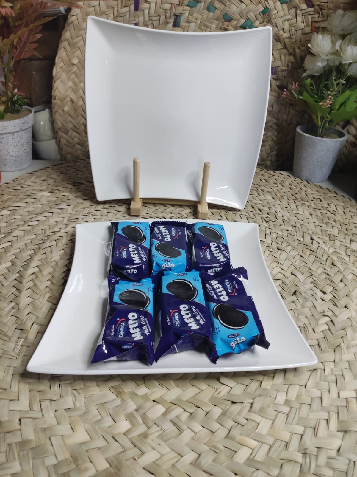 Luxury Porcelain Serving plate - Square styl8 - Diqqawi Plates