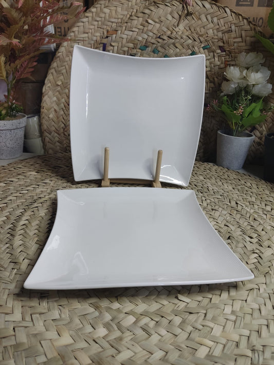 Luxury Porcelain Serving plate - Square styl8 - Diqqawi Plates