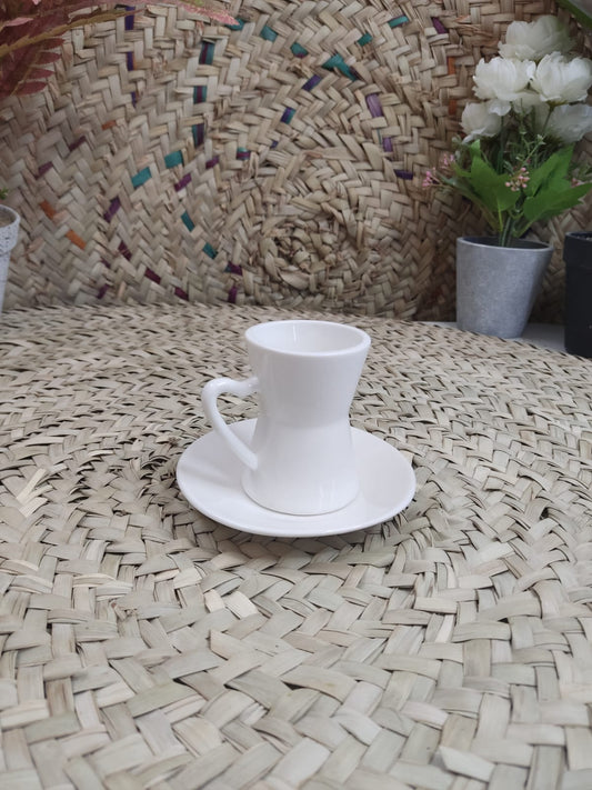 Stylish Coffee Cup with Plate – 180ml - Diqqawi Plates