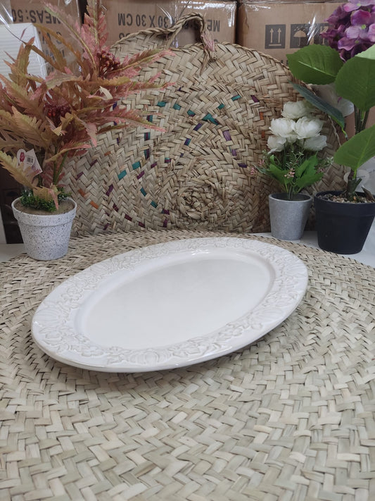 Large Porcelain Serving Plate 45cm - Diqqawi Plates