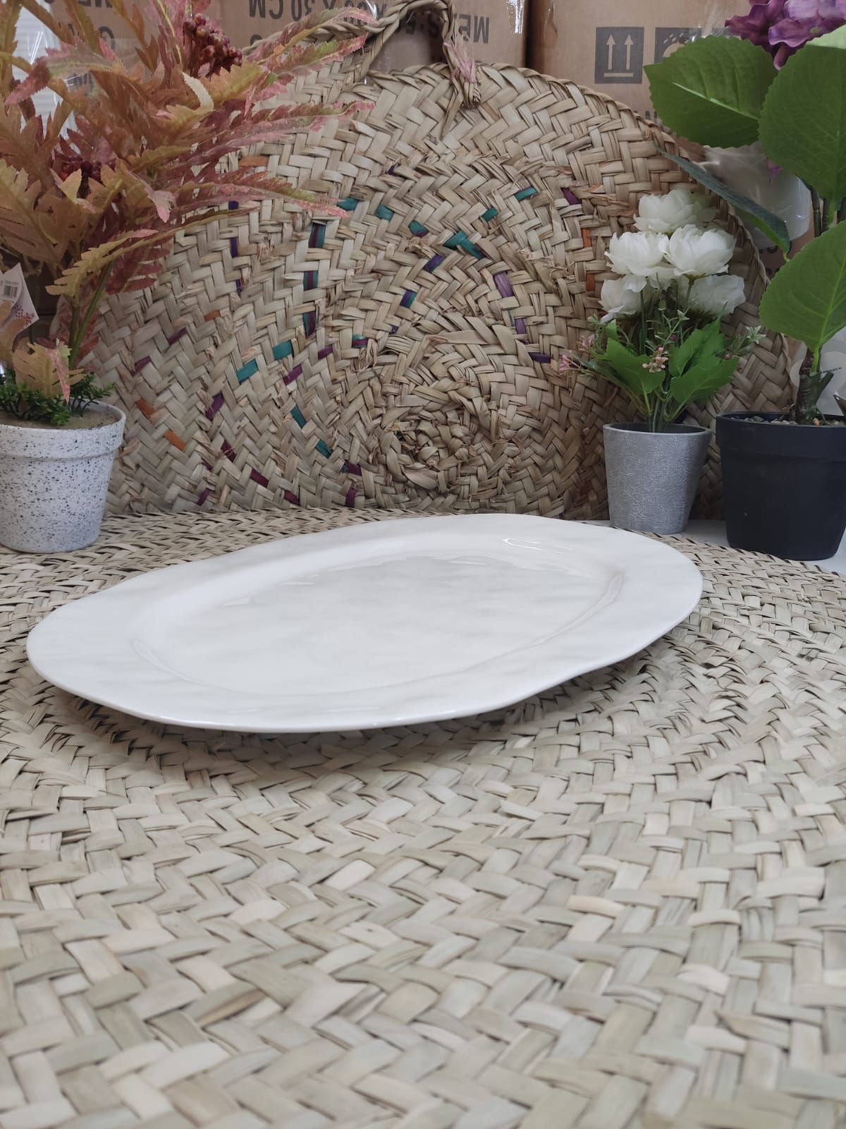 Large Porcelain Serving Plate 41cm - Diqqawi Plates