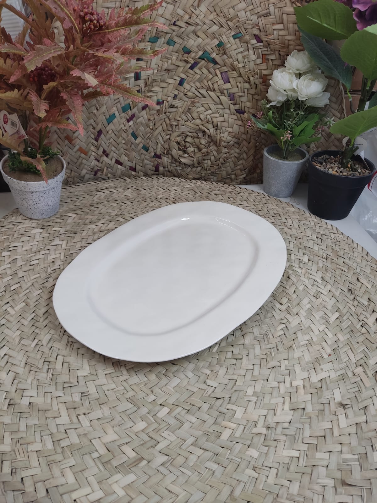 Large Porcelain Serving Plate 41cm - Diqqawi Plates