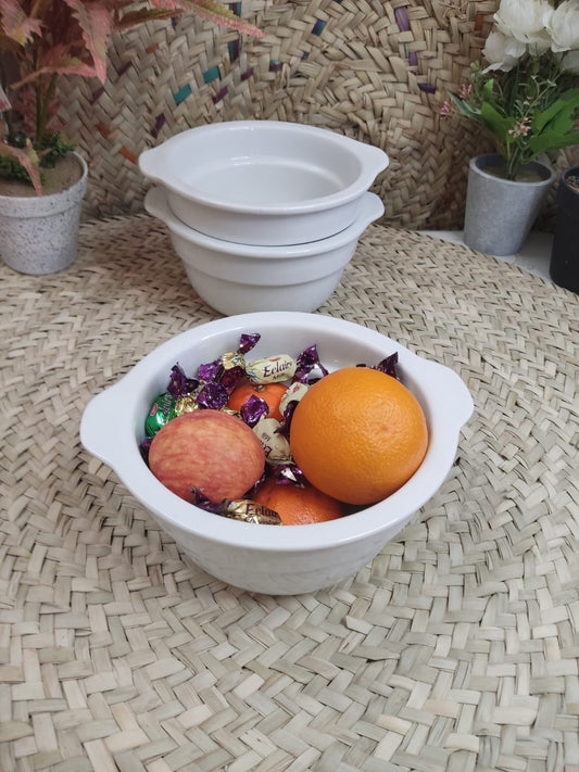 Medium Luxury Porcelain Bowl – Bright Gray - Diqqawi Plates