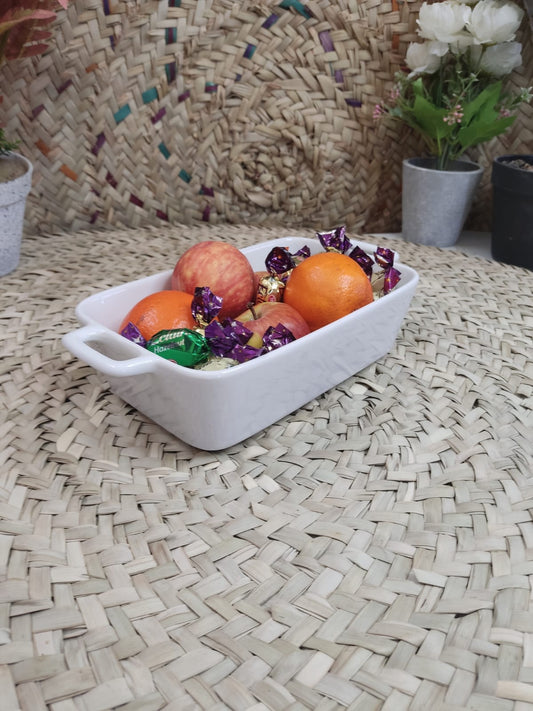 Medium Porcelain Rectangular Dish Bowl styl20 - Diqqawi Plates