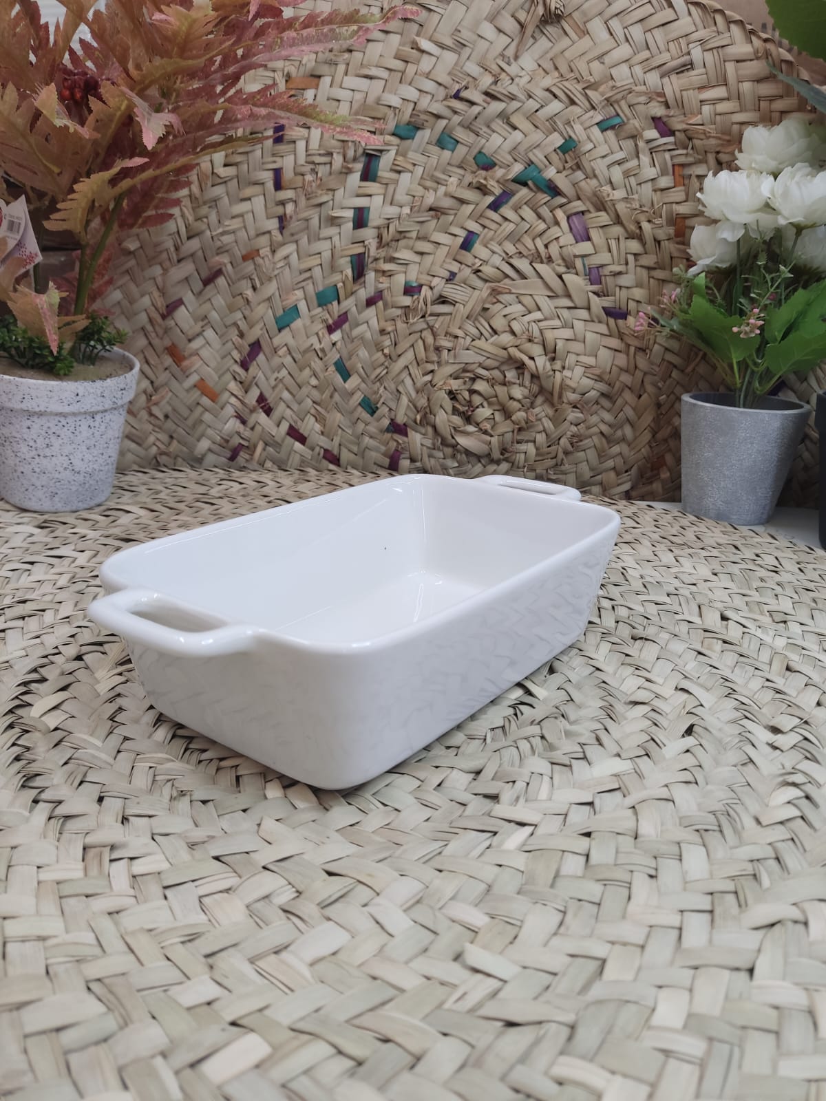 Medium Porcelain Rectangular Dish Bowl styl20 - Diqqawi Plates