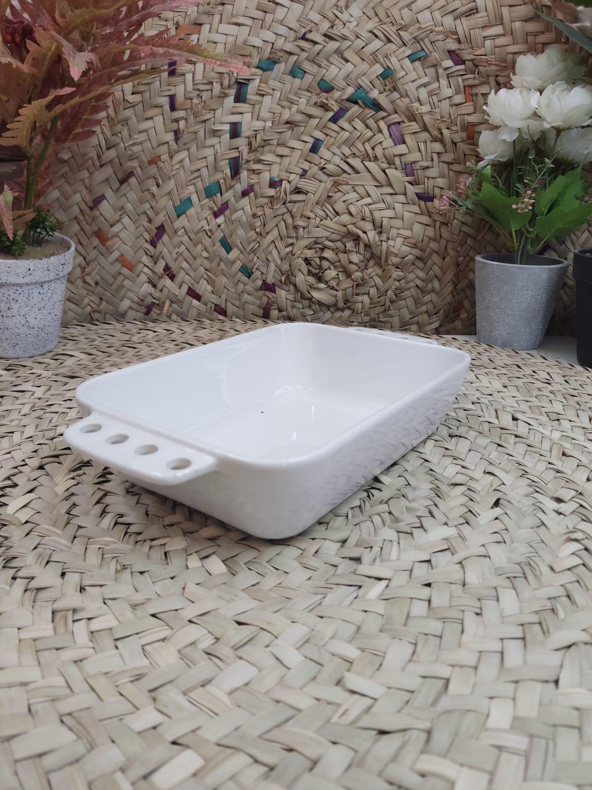 Medium Porcelain Rectangular Dish Bowl styl21 - Diqqawi Plates