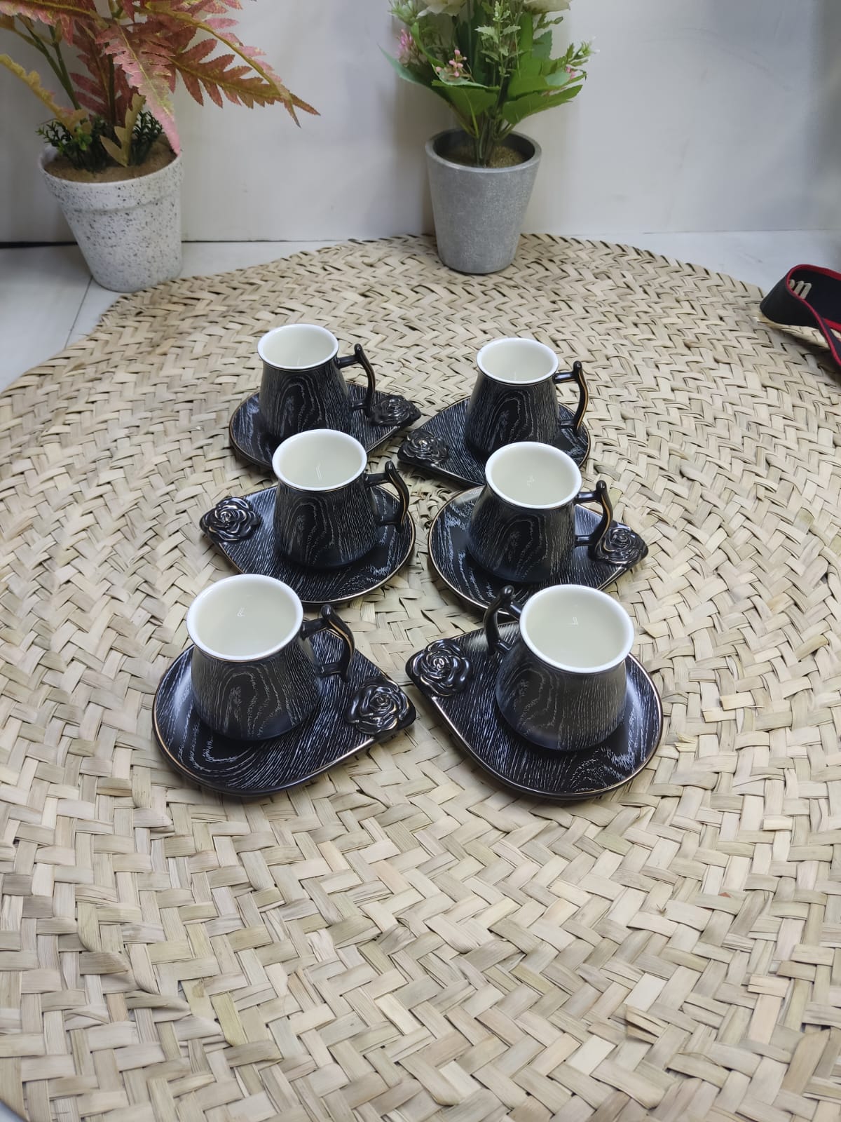 Luxury Coffee Cup Set – 6 Cups & 6 Plates - styl3