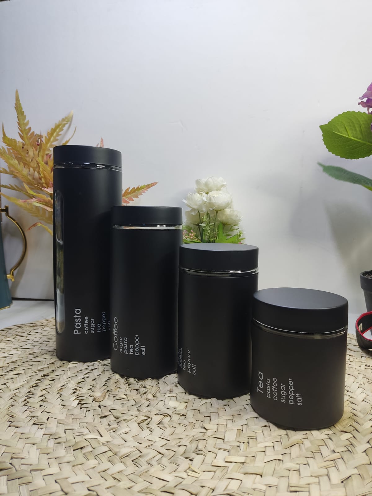 4pcs Glass Canister set