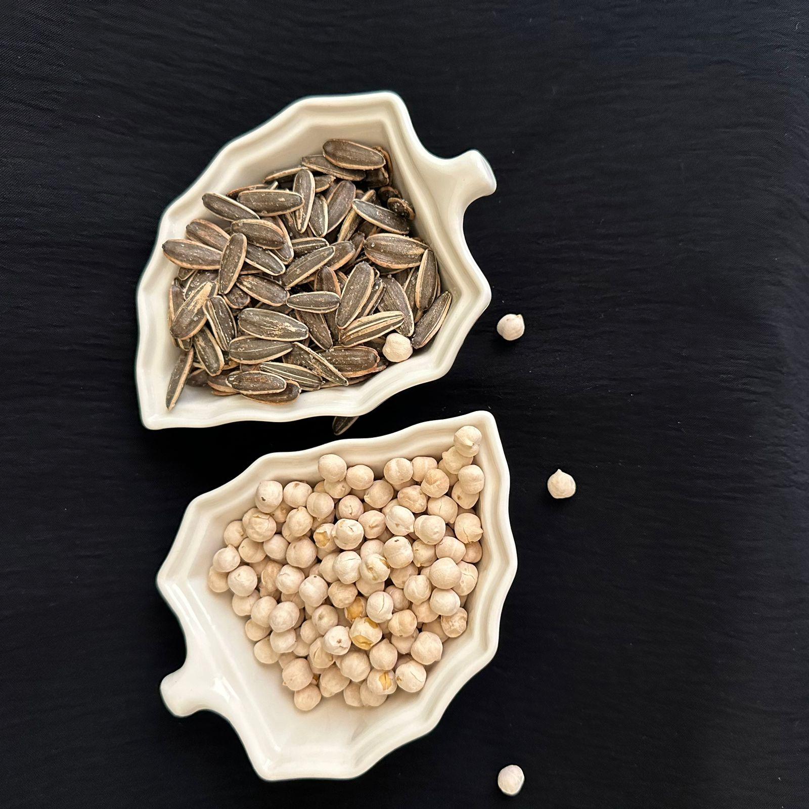 White Leaf Deep Porcelain Bowl for nuts - Diqqawi Plates