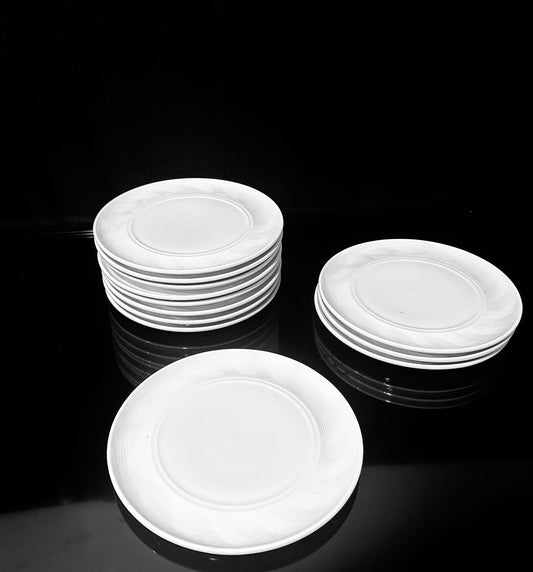 Luxury Decorated White flat plate porcelain styl8 - Diqqawi Plates