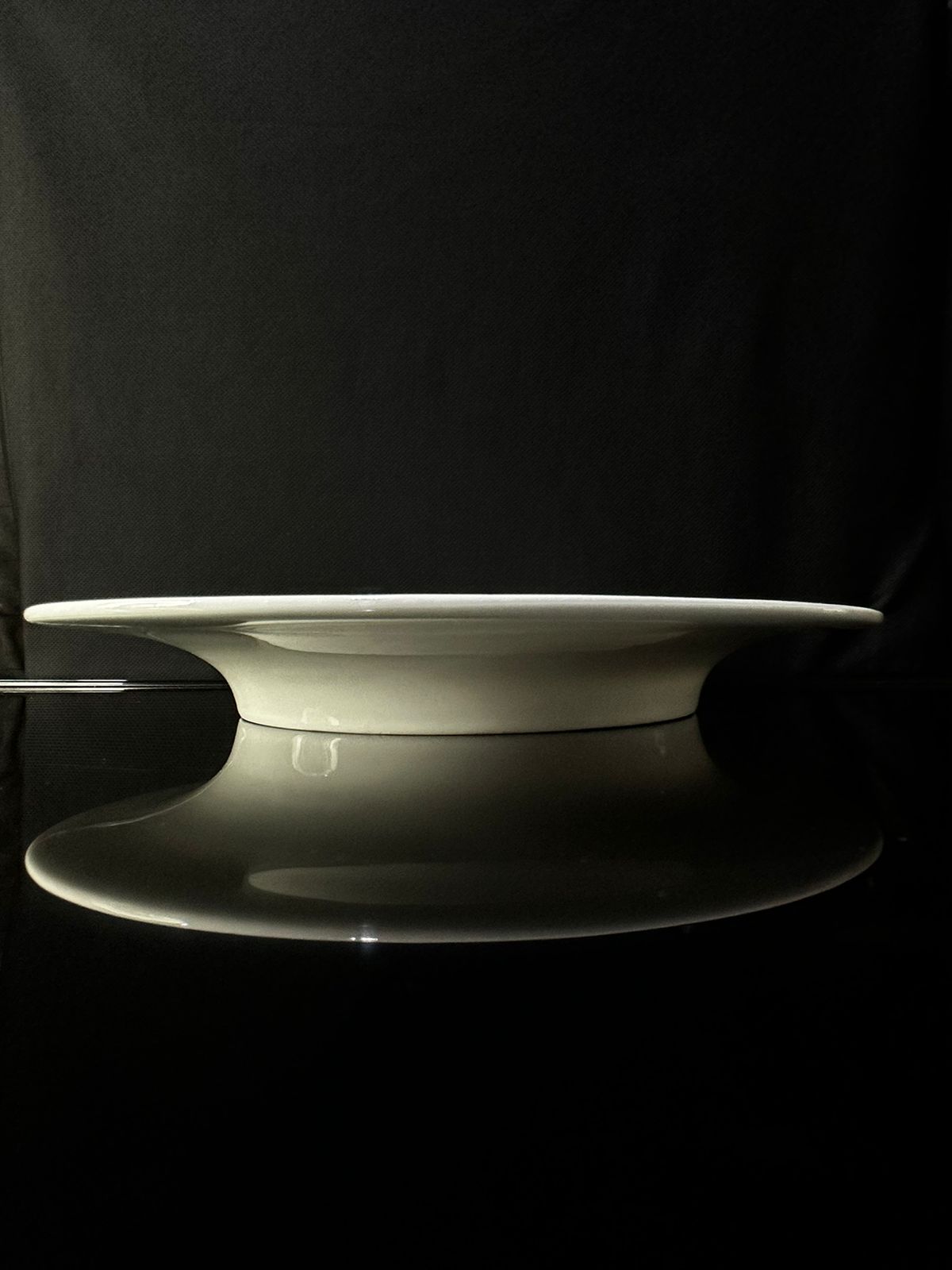 circle Bright White Porcelain Flat Plate sty8 - Diqqawi Plates