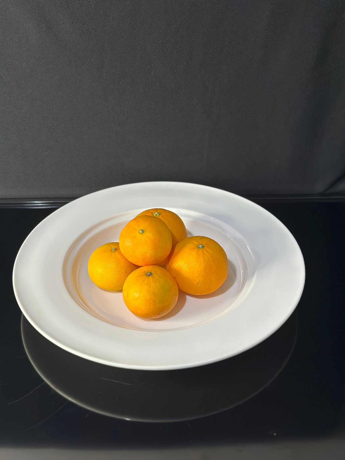 circle Bright White Porcelain Flat Plate sty8 - Diqqawi Plates