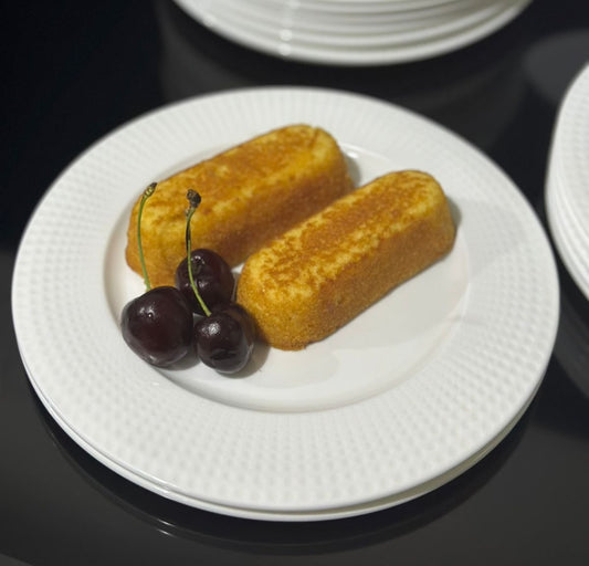 Decorative circle Bright White Porcelain Flat Plate styl7 - Diqqawi Plates