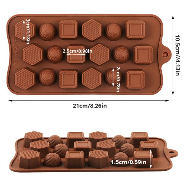Silicone Chocolate Ice Cube Molds - Diqqawi Plates