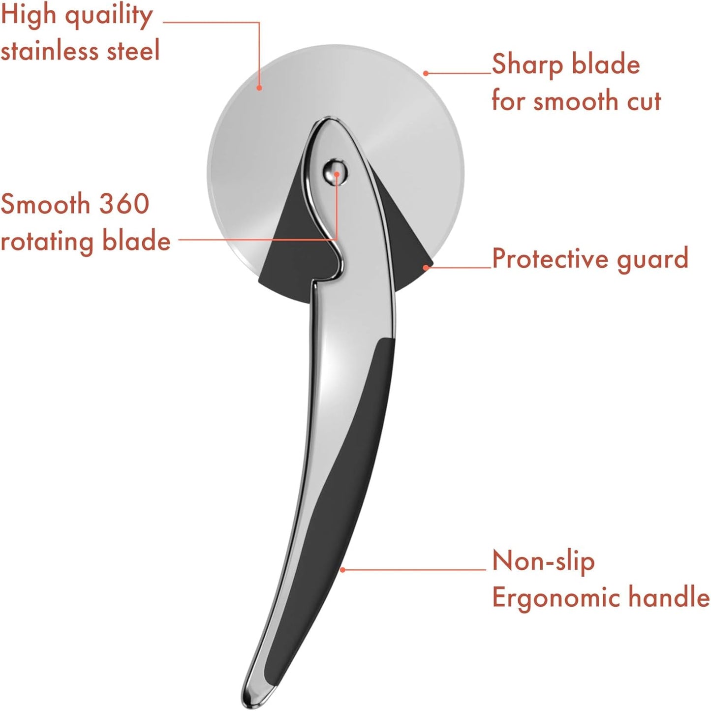 Stainless-Steel Wheel Pizza Cutter