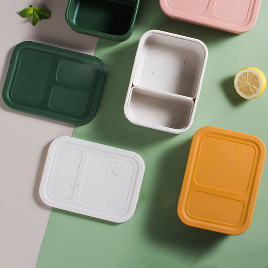 2 Removable Compartment Silicone Lunch Box Reusable for Kids and Adults - Diqqawi Plates