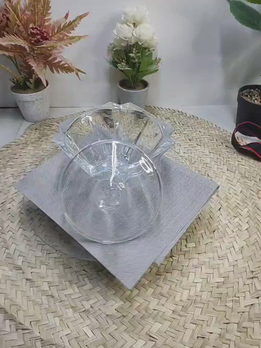 Heavy Glass Candy Bowl with Lid (16 cm)