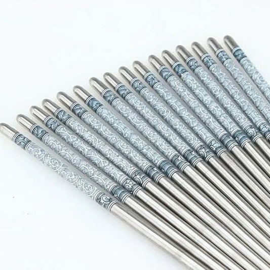5 Pairs Stainless Steel Chopsticks - Diqqawi Plates