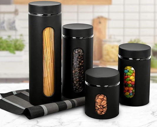 4pcs Glass Canister set
