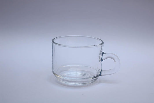 210ML Glass Tea cup with Handle - Diqqawi Plates