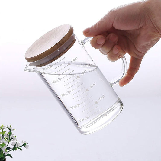 Glass Measuring Pitcher with Lid - Diqqawi Plates