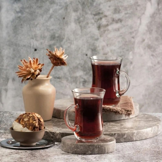 135ML Glass Tea cup with Handle - Diqqawi Plates