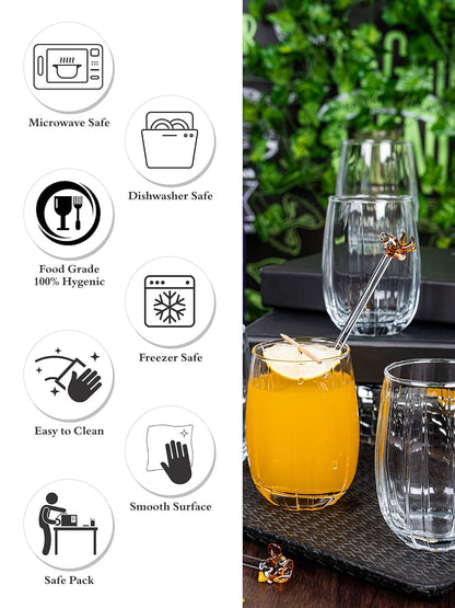 380Ml Glass Juice Tumbler - Diqqawi Plates