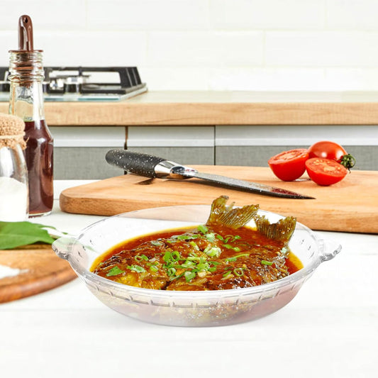 Medium Serving glass dish bowl - Diqqawi Plates