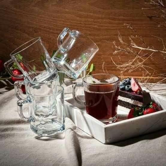 Premium Glass Cappuccino Tea Cup - Styl3 - Diqqawi Plates
