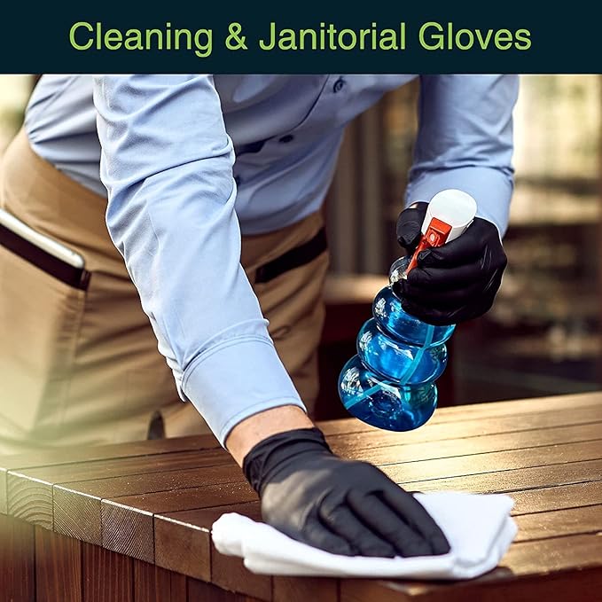 Falcon Black Vinyl Gloves – Powder-Free (100 Pcs) - Diqqawi Plates