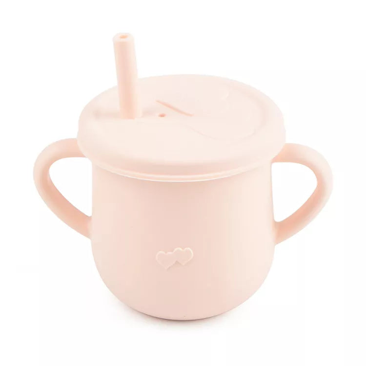 Silicone Cup Toddler with Straw and 2 Lids - 150ml - Diqqawi Plates