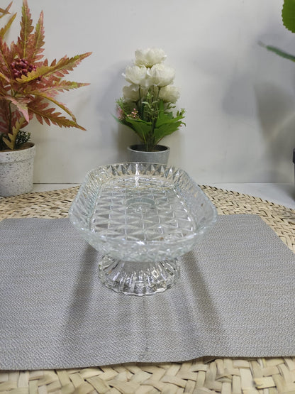 Glass Footed Stand for Cakes, Candies & Fruits
