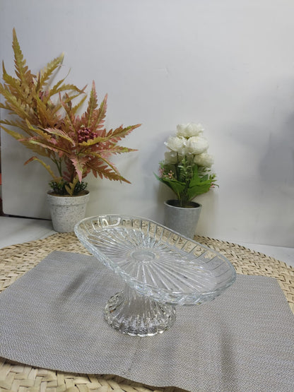 Glass Footed Stand for Cakes, Candies & Fruits