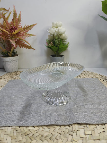 Glass Footed Stand for Cakes, Candies & Fruits