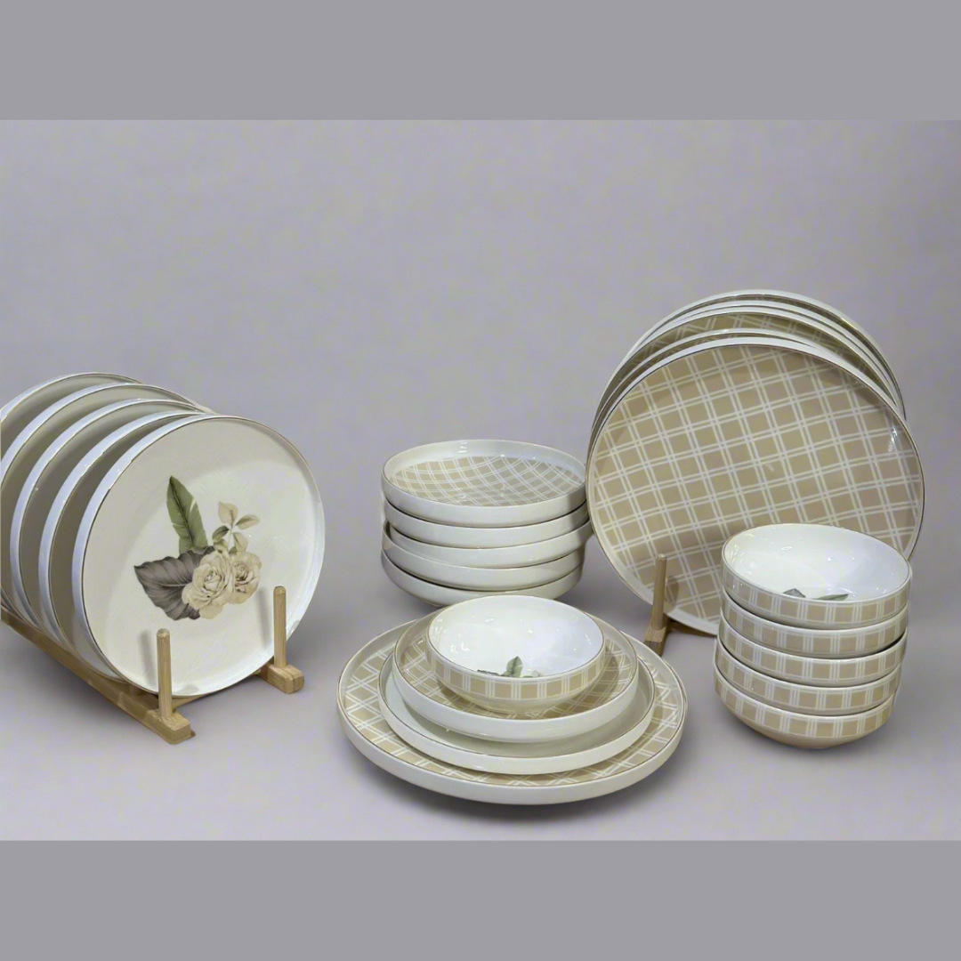 24pcs Dinner Set - Style 2 - Diqqawi Plates