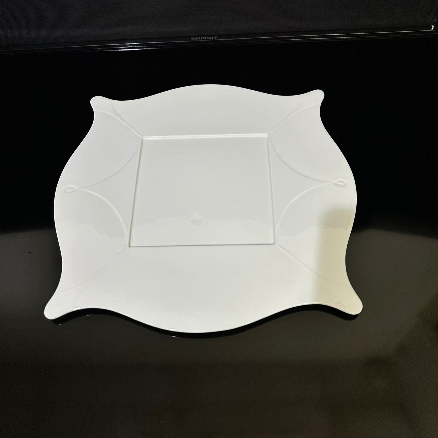 Luxury Square White Porcelain Plate styl4 - Diqqawi Plates