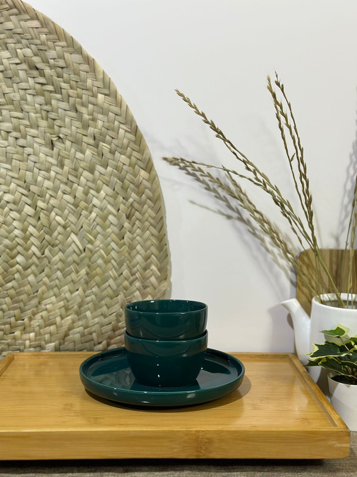 3 pcs set colored plate & bowls - Diqqawi Plates
