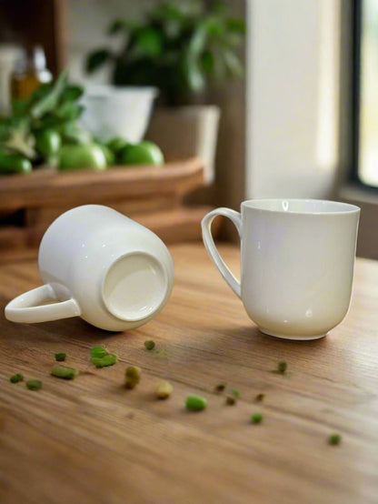 Elegant White Porcelain Coffee Mug styl-33 - Diqqawi Plates