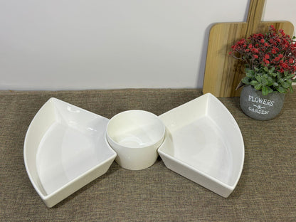 3pcs Porcelain Serving Set - Diqqawi Plates
