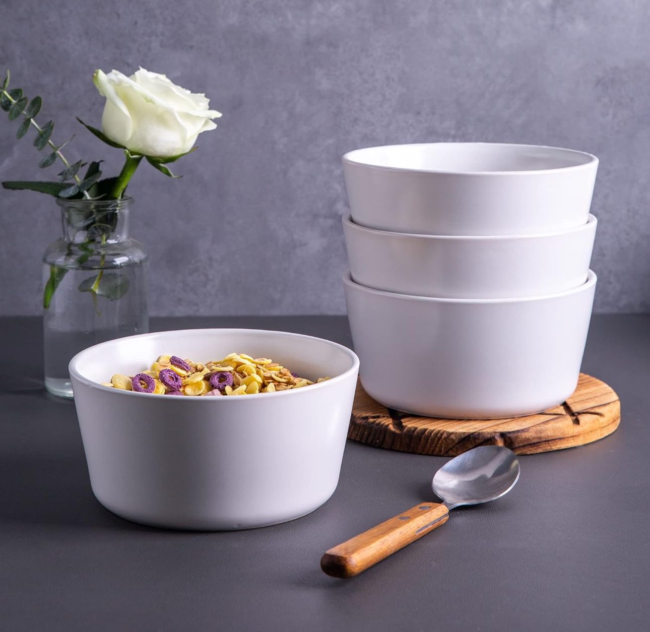 Large pot container with Lid & 4 bowls - Diqqawi Plates