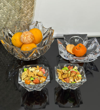 4pcs set Luxury Glass Serving Bowls - Diqqawi Plates